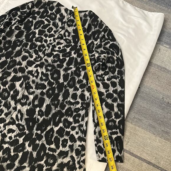 Rachel Zoe Black/White Animal Print Dress Tunic 2 Long Sleeve Mobwife Dopamine - Picture 11 of 14